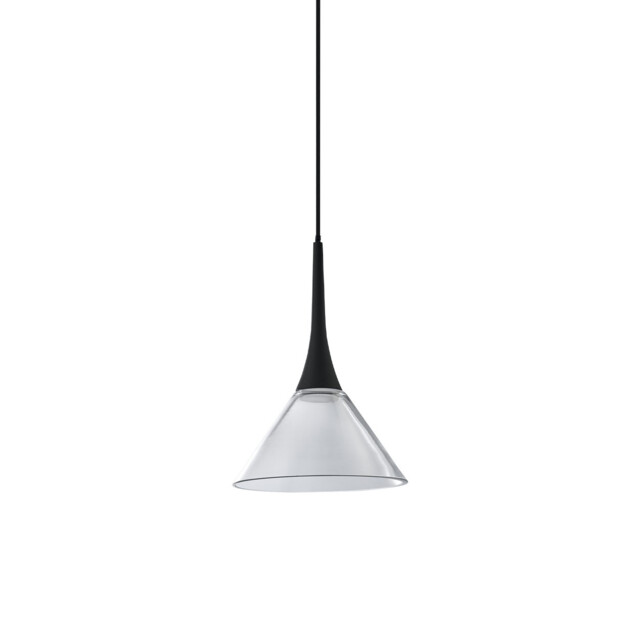 Cocktail Dome Pendant Ceiling Light Transparent 1x LED 670lm 3000K - image 1