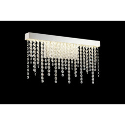 Bano Medium Dimmable Wall Light 9W LED, 4000K, 1160lm, Polished Chrome / Crystal Chain, 3yrs Warranty - thumbnail 2
