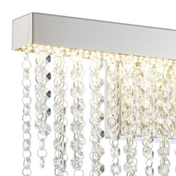 Bano Medium Dimmable Wall Light 9W LED, 4000K, 1160lm, Polished Chrome / Crystal Chain, 3yrs Warranty - thumbnail 5