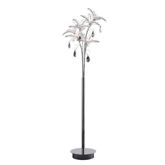 Kenzo Floor Lamp 6 Light G4 Polished Chrome/Crystal, NOT LED/CFL Compatible - image 1