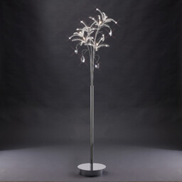 Kenzo Floor Lamp 6 Light G4 Polished Chrome/Crystal, NOT LED/CFL Compatible - thumbnail 2
