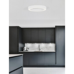 Morbido Integrated LED Semi Flush Light Sandy White Aluminium LED 50W 3317Lm 2700K - 4000K + Remote Control - thumbnail 2