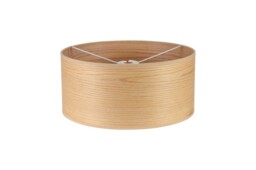 Jerusalem Round, 395 x 180mm Wood Effect Shade, Light Oak, White Laminate