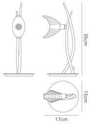 Eclipse Tall Table Lamp 1 Light G9, Black Chrome - thumbnail 2