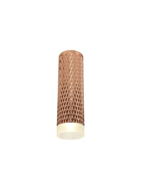 Madrid 1 Light 20cm Surface Mounted Ceiling GU10, Rose Gold, Acrylic Ring - image 1