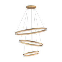 Adria 80cm Integrated LED Pendant Ceiling Light Brass Gold Triac Dimmable LED 97W 5820lm 3000K - thumbnail 1