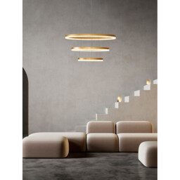 Adria 80cm Integrated LED Pendant Ceiling Light Brass Gold Triac Dimmable LED 97W 5820lm 3000K - thumbnail 2