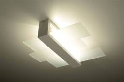 Feniks 2 Light Flush Ceiling Light White, E27 - thumbnail 2