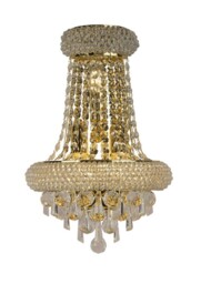 Alexandra Wall Lamp Large 3 Light French Gold, Crystal - thumbnail 1