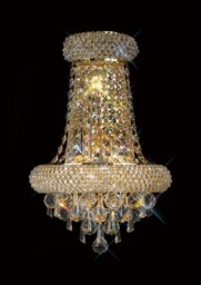 Alexandra Wall Lamp Large 3 Light French Gold, Crystal - thumbnail 2