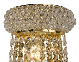 Alexandra Wall Lamp Large 3 Light French Gold, Crystal - thumbnail 5