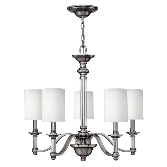 Sussex 5 Light Multi Arm Chandelier Brushed Nickel Finish, E14 - image 1