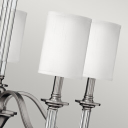 Sussex 5 Light Multi Arm Chandelier Brushed Nickel Finish, E14 - thumbnail 5