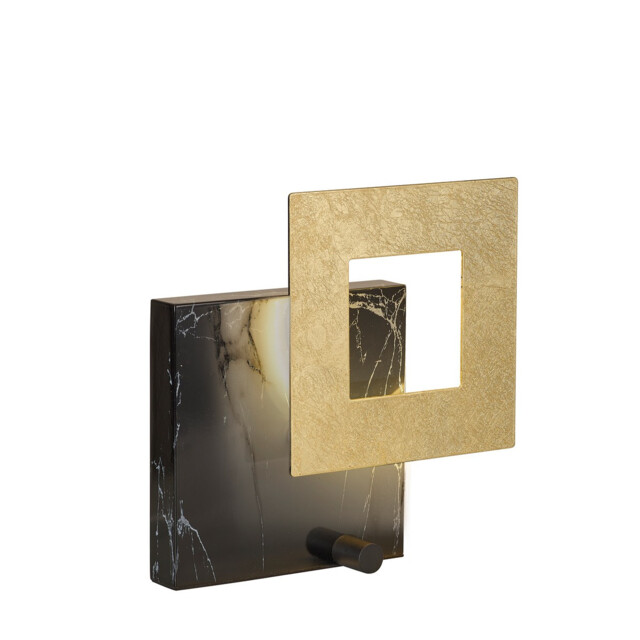 Dalia 25cm Table Lamp, 18W LED, 3000K, 1260lm, Gold/Marble Black, 3yrs Warranty - image 1
