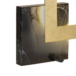 Dalia 25cm Table Lamp, 18W LED, 3000K, 1260lm, Gold/Marble Black, 3yrs Warranty - thumbnail 3