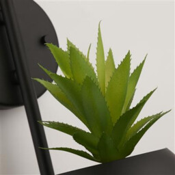 Lunar Wall Lamp Black Metal & Opal Glass - thumbnail 3