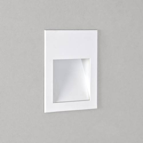 Borgo LED Outdoor Small Recessed Square Marker Wall Light White IP65