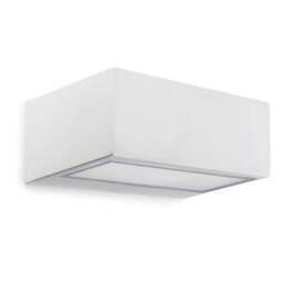 Nemesis Aluminium 1 Light Outdoor Wall Light White IP44 - thumbnail 1