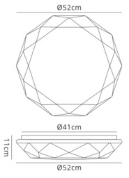 Diamante Flush Ceiling 30W LED 5000K, 3000lm, White Acrylic - thumbnail 2