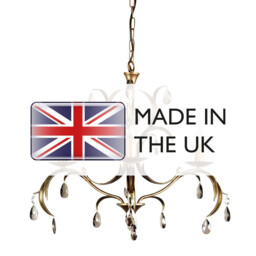 Lily Chandelier 3 Light Metallic Bronze Floral Leaves Design - thumbnail 5