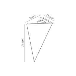 Marcellus Triangle Flush Wall Lamp, 1 x G9, White Paintable Gypsum - thumbnail 2