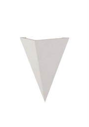 Marcellus Triangle Flush Wall Lamp, 1 x G9, White Paintable Gypsum - thumbnail 3