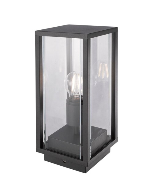 Meribel Pedestal Lamp, 1 x E27, IP54, Graphite - image 1