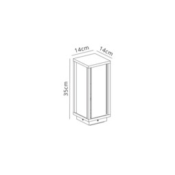 Meribel Pedestal Lamp, 1 x E27, IP54, Graphite - thumbnail 2