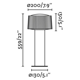 Muffin Outdoor Bollard Dark Grey 1x E27 IP44 - thumbnail 3