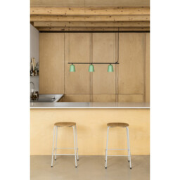 Studio 3 Light Bar Pendant Ceiling Light Matt Green - thumbnail 3