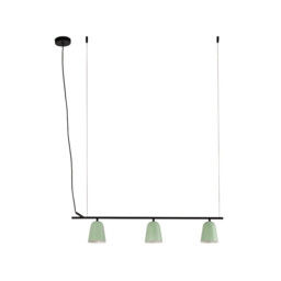 Studio 3 Light Bar Pendant Ceiling Light Matt Green - thumbnail 1
