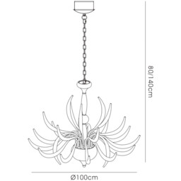 Llamas Pendant 24 Light White, NOT LED/CFL Compatible Item Weight: 19.1kg - thumbnail 5