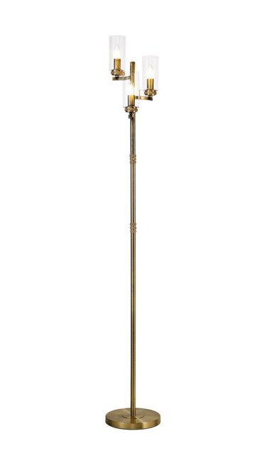 Seward Floor Lamp, 3 x E14, Antique Brass - image 1