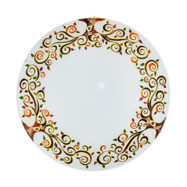 Serena Glass Decorative Flush Ceiling Light 3 Light 24 Carat Gold - image 1