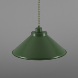 Rio Coloured Dome Pendant Light, Antique Brass, Sage Green - thumbnail 3