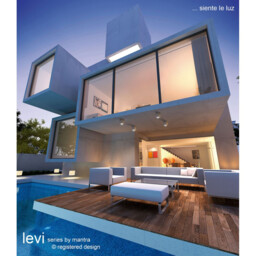 Levi Rectangular Spotlight, 1 x GU10 (Max 12W), IP65, White Concrete, 2yrs Warranty - thumbnail 3