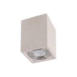 Levi Rectangular Spotlight, 1 x GU10 (Max 12W), IP65, White Concrete, 2yrs Warranty - thumbnail 5