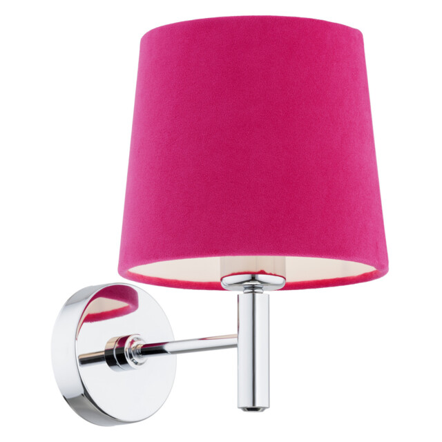 Bolzano Wall Lamp With Shade Pink, Chrome - image 1