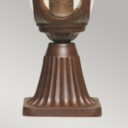Chicago 1 Light Small Outdoor Pedestal Lantern Rusty Bronze IP44, E27 - thumbnail 5
