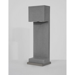 Grante 2 Light Outdoor Bollard Grey Concrete, Aluminium LED GU10 2x10W IP65 - thumbnail 5