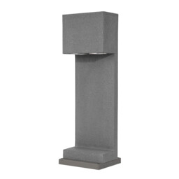 Grante 2 Light Outdoor Bollard Grey Concrete, Aluminium LED GU10 2x10W IP65 - thumbnail 1