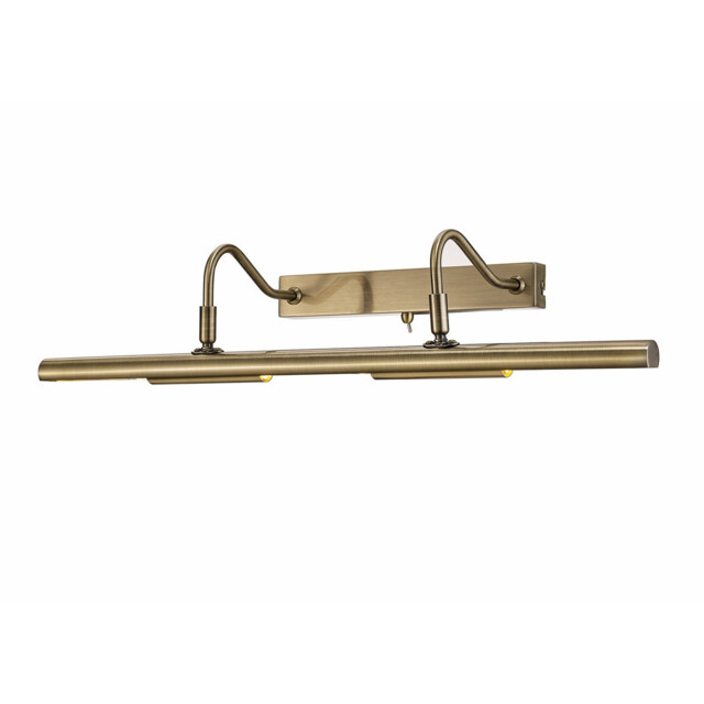 Abacus 16W Replaceable LED Dimmable Picture Light Switched 6000K Antique Brass - image 1