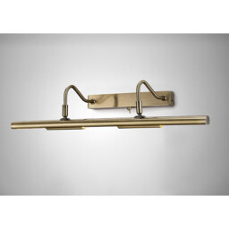 Abacus 16W Replaceable LED Dimmable Picture Light Switched 6000K Antique Brass - thumbnail 2