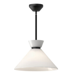 Alora Mood Halston Dome Pendant Ceiling Light Contemporary Matt Black 1x E27 - thumbnail 1
