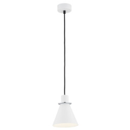 Beverly Dome Pendant Ceiling Light White Structure, Chrome Elements - thumbnail 1