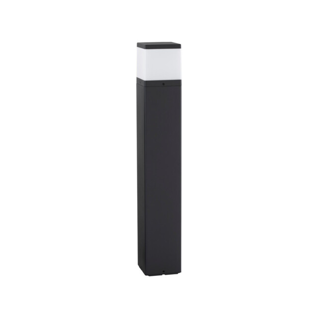 Ferron 80cm Outdoor Bollard Dark Grey Aluminium, Clear LED E27 IP65 - image 1