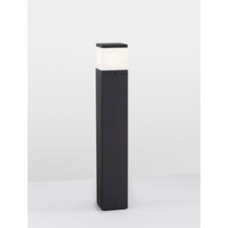 Ferron 80cm Outdoor Bollard Dark Grey Aluminium, Clear LED E27 IP65 - thumbnail 5