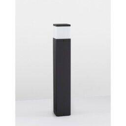 Ferron 80cm Outdoor Bollard Dark Grey Aluminium, Clear LED E27 IP65 - thumbnail 3