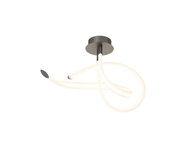 Armonia Semi Flush Ceiling Curl, Dimmable, 40W LED, 3000K, 3000lm, Titanium, Frosted Acrylic - image 1