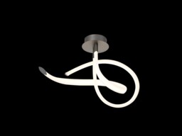 Armonia Semi Flush Ceiling Curl, Dimmable, 40W LED, 3000K, 3000lm, Titanium, Frosted Acrylic - thumbnail 3